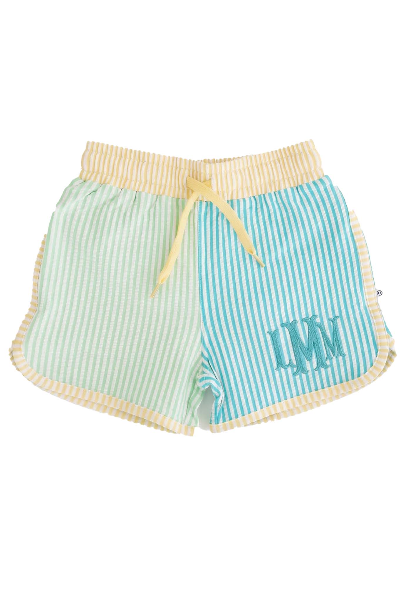 Boy's Swim Trunks | Multi-Color Seersucker
