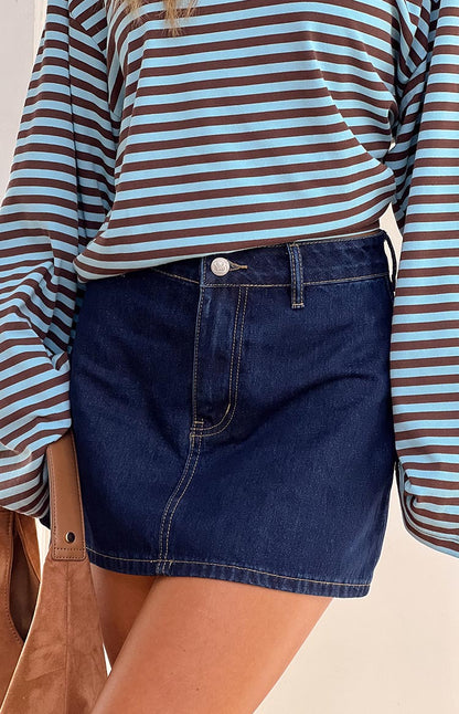 Penny Dark Denim Mini Skirt
