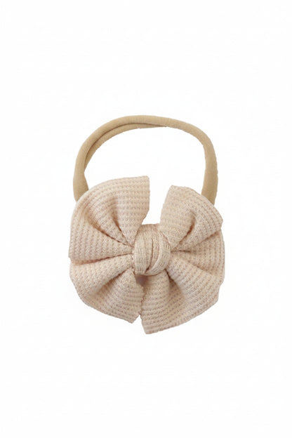 Bamboo Waffle Bow Headbands