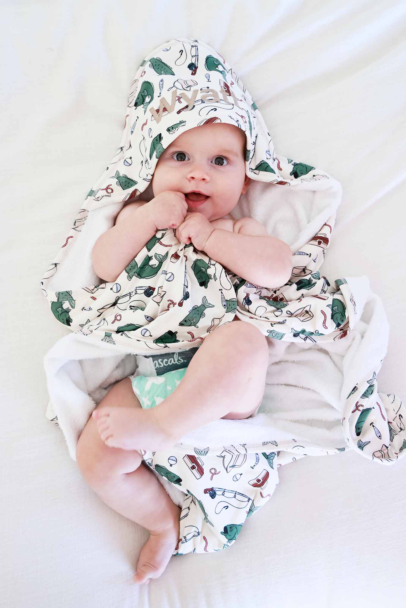 Embroidered Bamboo Hooded Towel | Off the Hook
