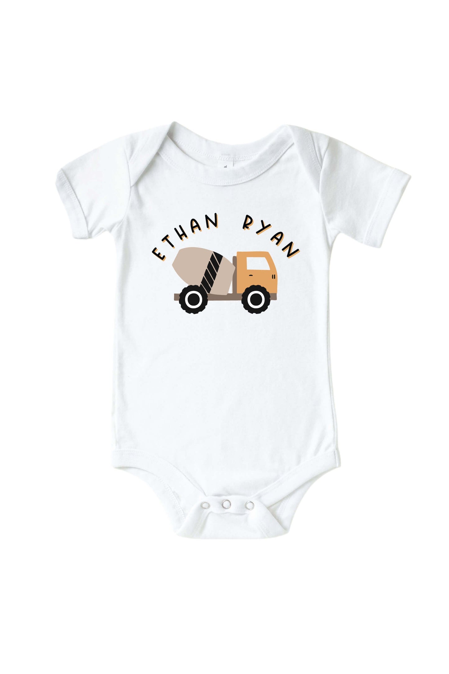 Personalized Little Builder Graphic Bodysuit & Kids Tee | White