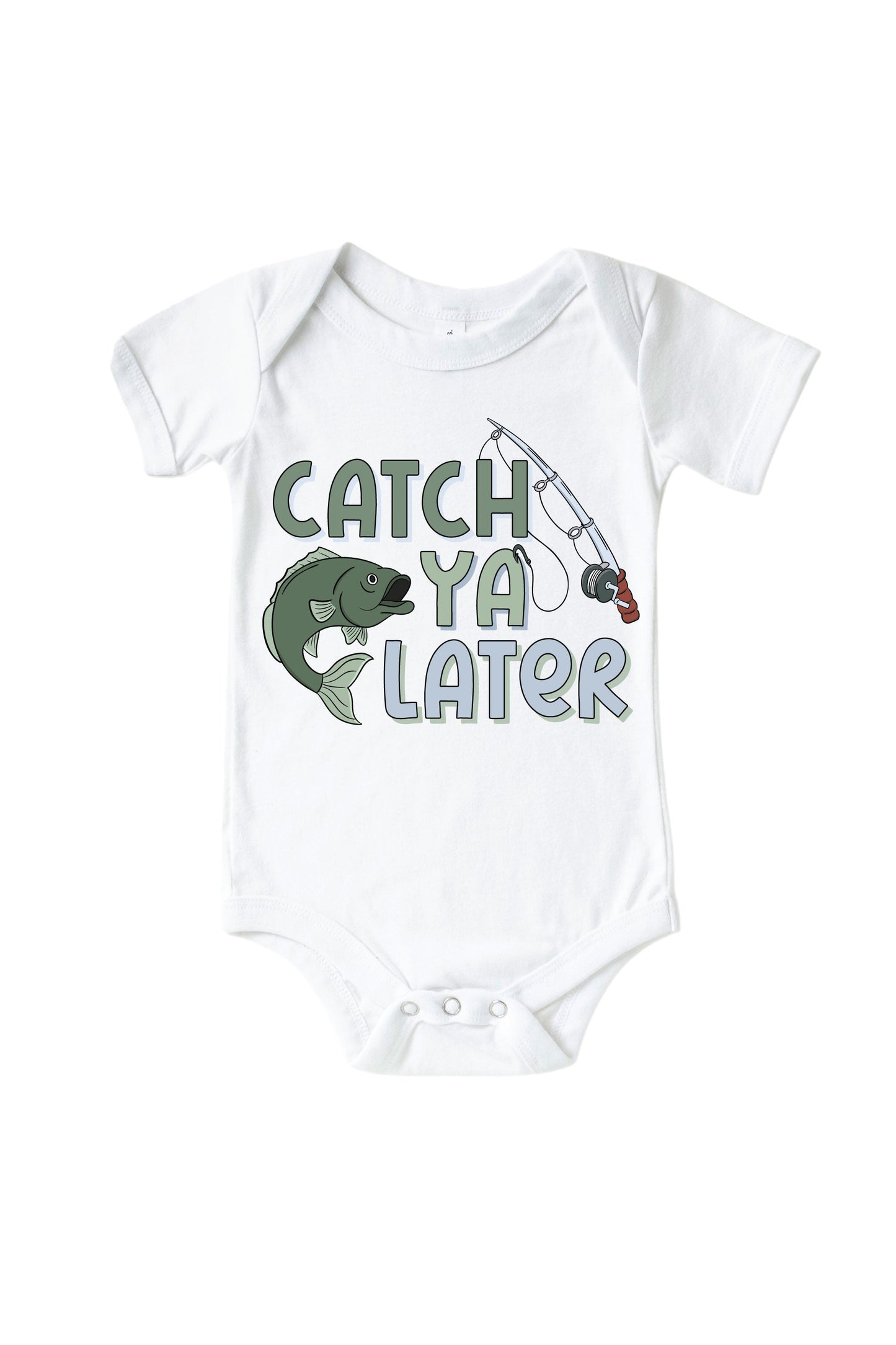Catch Ya Later Graphic Bodysuit & Kids Tee | White