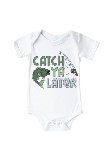 Catch Ya Later Graphic Bodysuit & Kids Tee | White