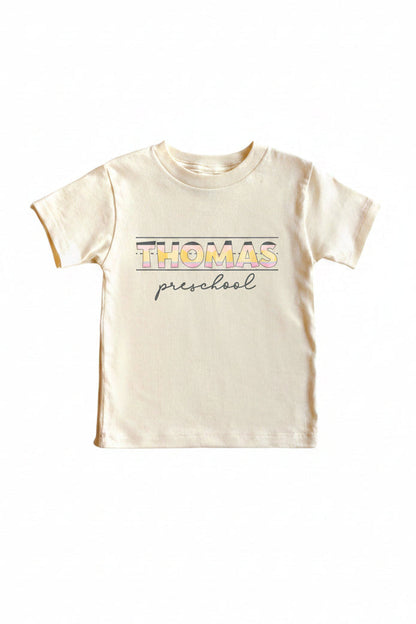 Personalized New Grade Kids Graphic Tee | Natural