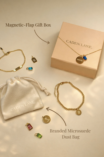 Engraved Circle Charm Necklace