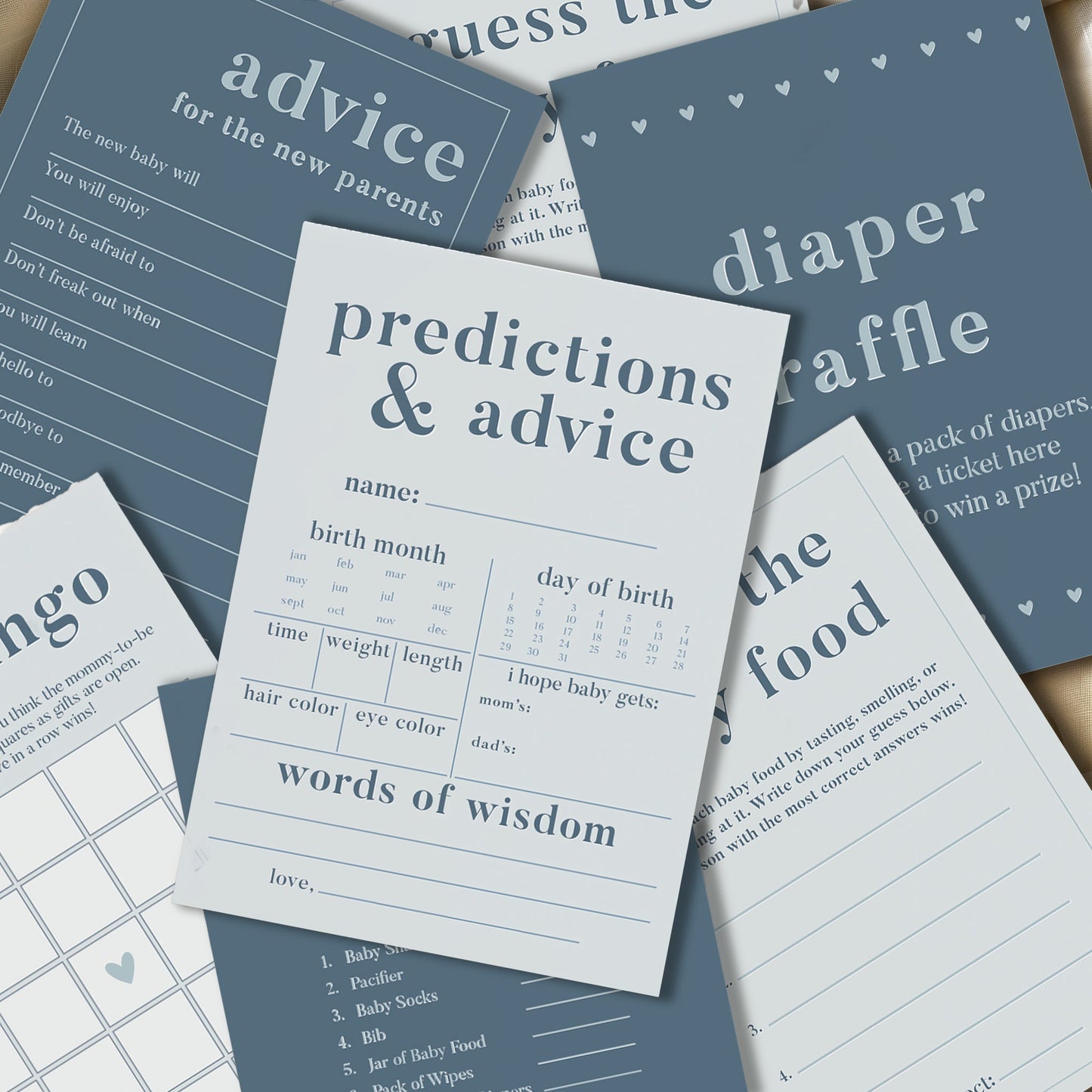 Boy Baby Shower Games - Free Baby Shower Digital Download