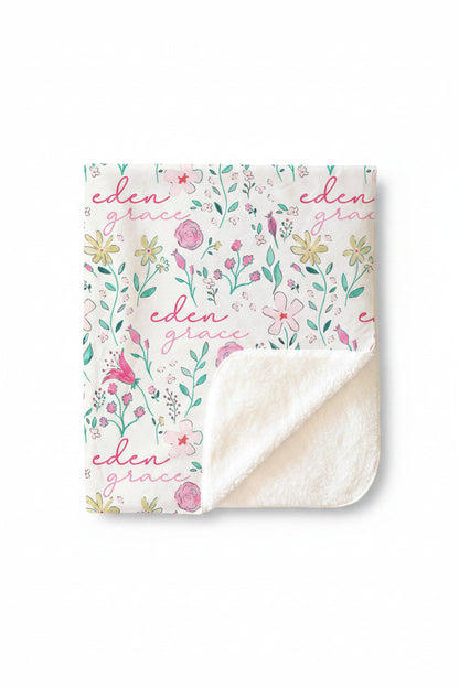 Paris Petals Personalized Kids Blanket