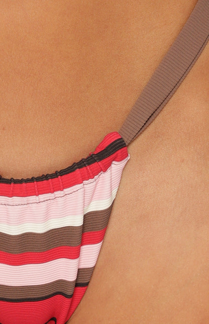 Parker Pink Multi Stripe Channel Bikini Bottoms