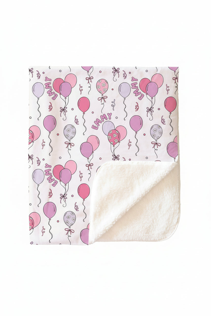 Party Time Personalized Kids Blanket | Pink