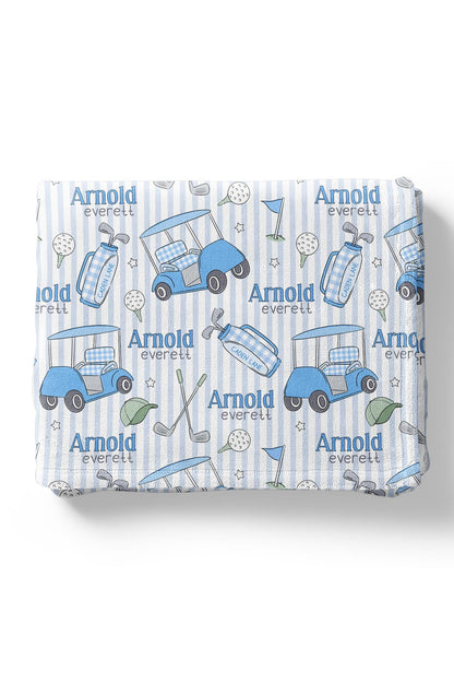 Personalized Kids Blanket | Caddie Crew Blue