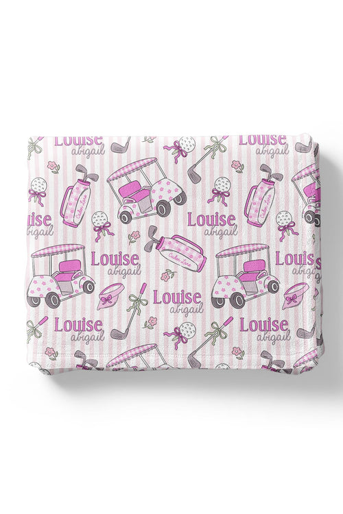 Personalized Kids Blanket | Caddie Crew Pink