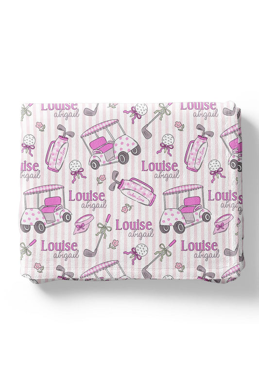 Personalized Kids Blanket | Caddie Crew Pink