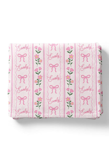 Personalized Kids Blanket | Coquette Garden
