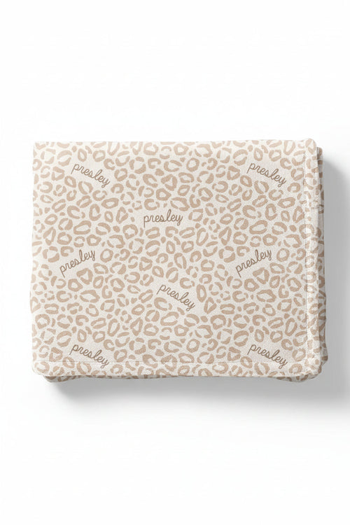 Lovely Leopard Personalized Kids Blanket