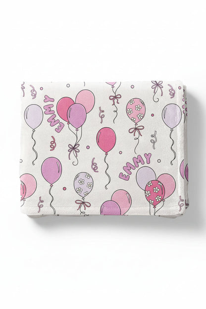 Party Time Personalized Kids Blanket | Pink