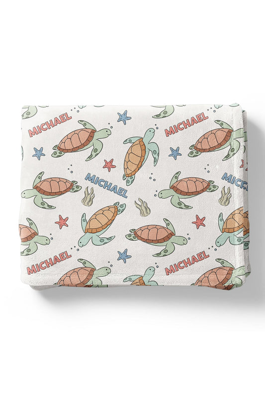 Personalized Kids Blanket | Turtley Rad
