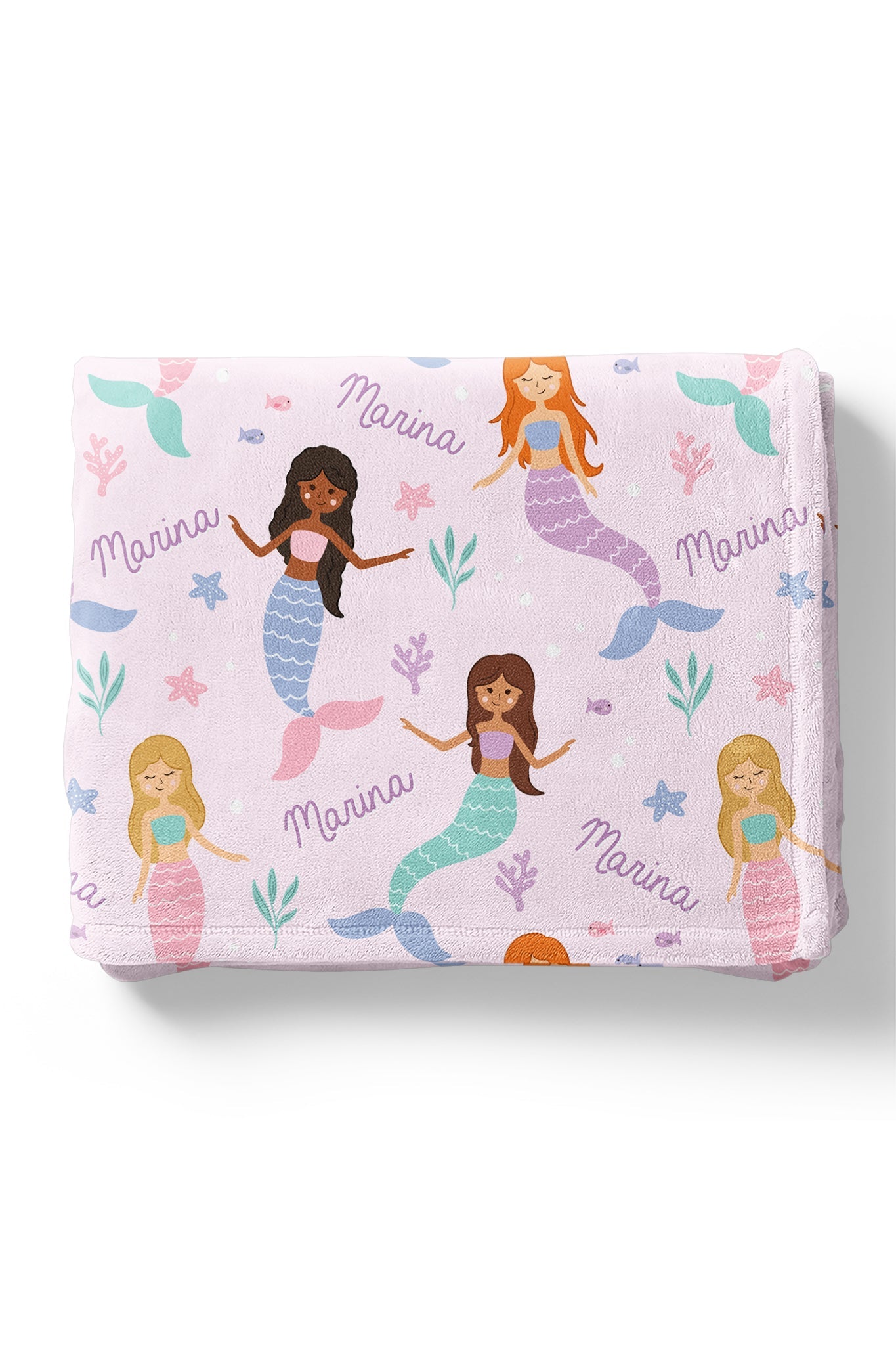 Personalized Kids Blanket | Let's Be Mermaids