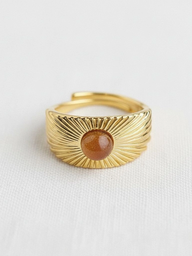 27 Chunky Circle Stone Ring