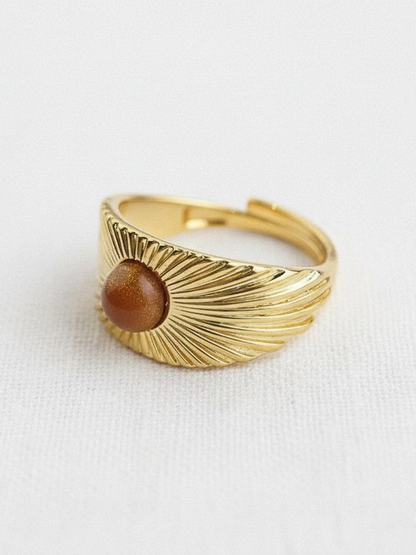 27 Chunky Circle Stone Ring