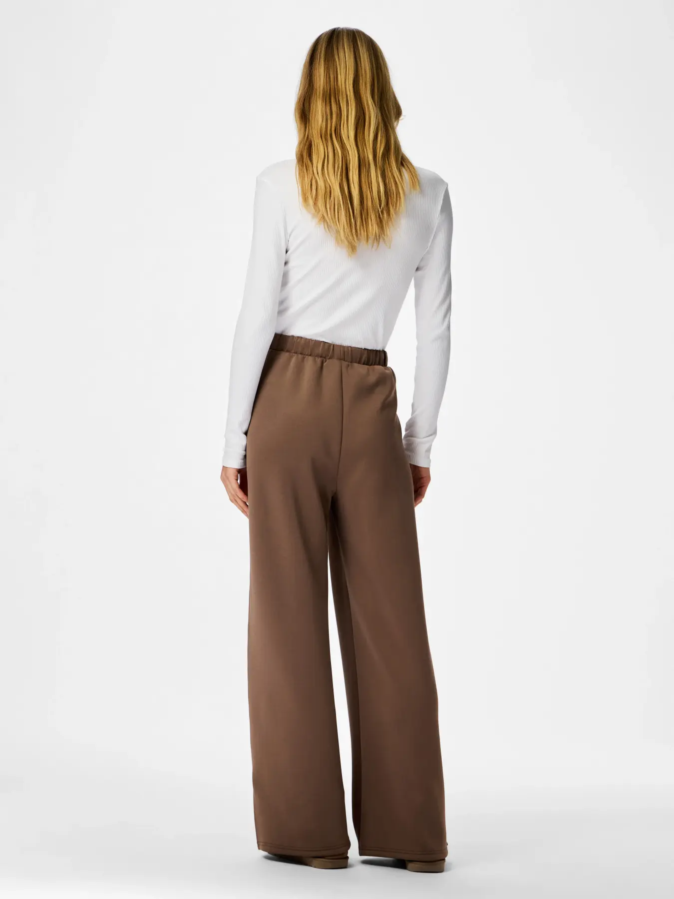 PIECES Striped Wide Leg Track Pant