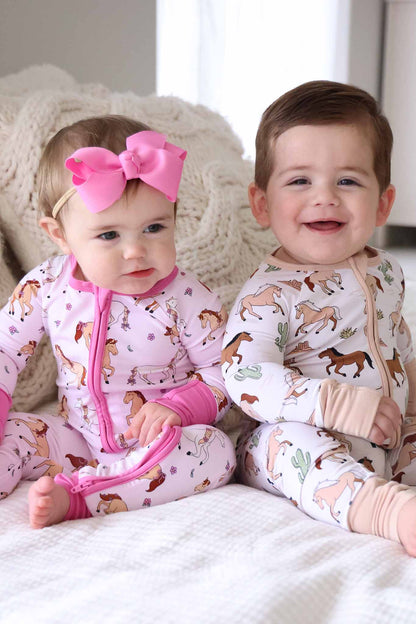 Convertible Zip Romper | Pony Club Pink