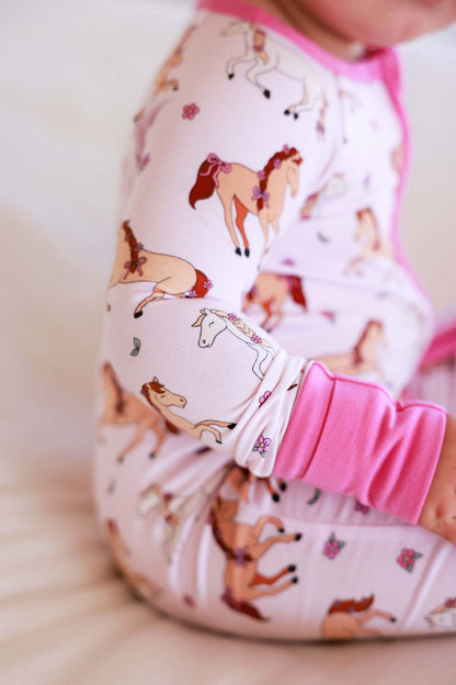 Convertible Zip Romper | Pony Club Pink