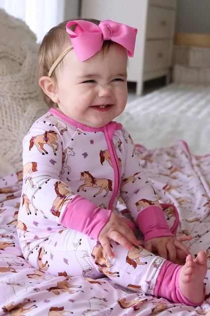 Convertible Zip Romper | Pony Club Pink