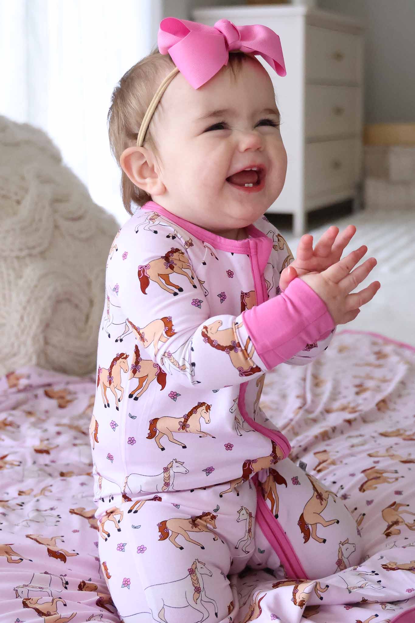 Convertible Zip Romper | Pony Club Pink