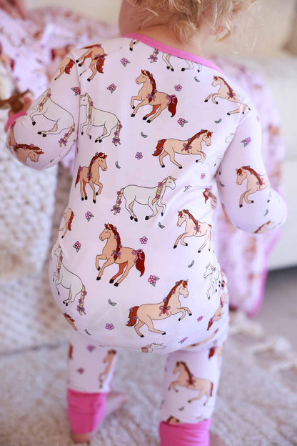 Convertible Zip Romper | Pony Club Pink