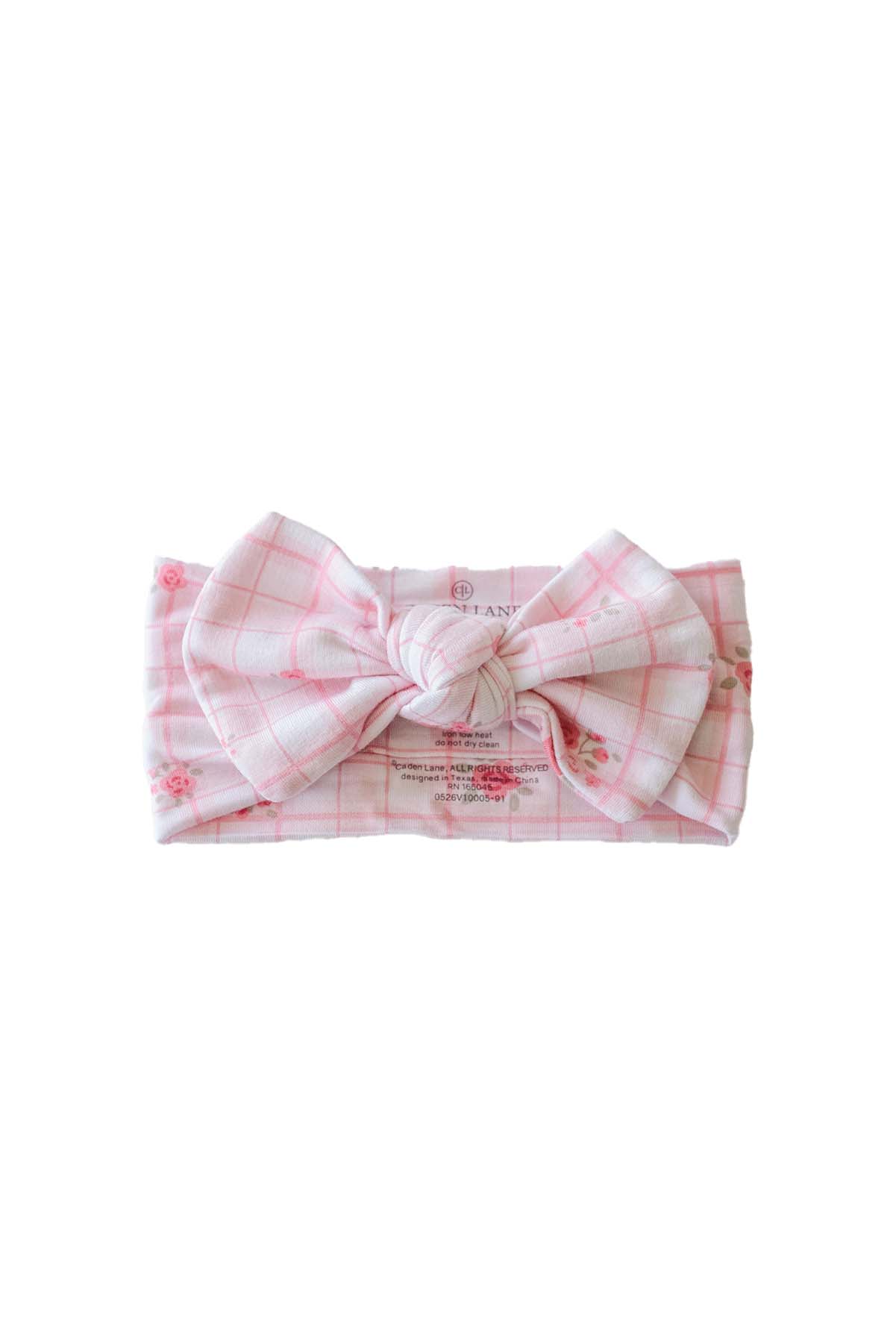 Knit Large Bow Headwrap | Primrose Plaid