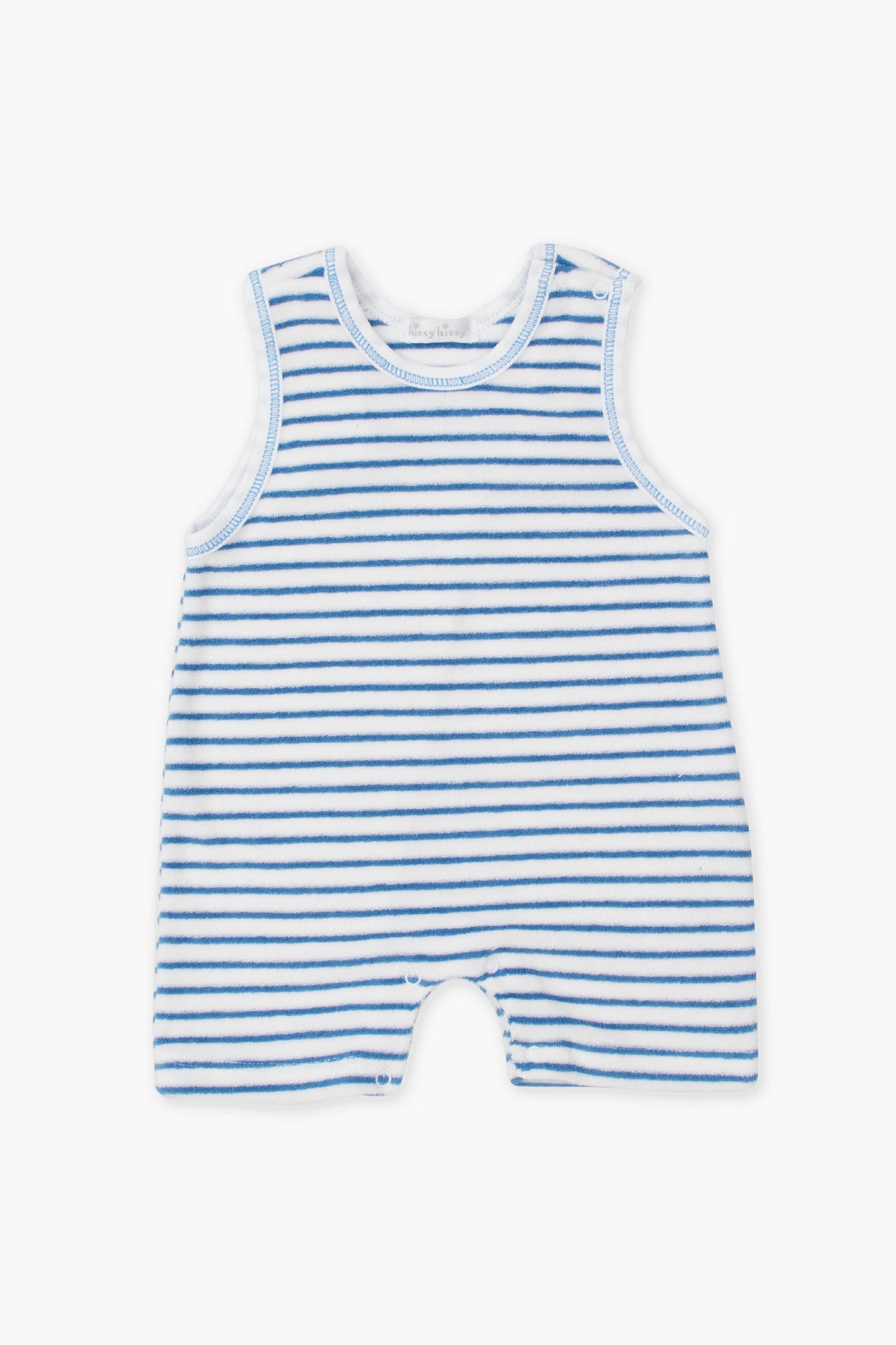 Blue Terry Sleeveless Play Overall