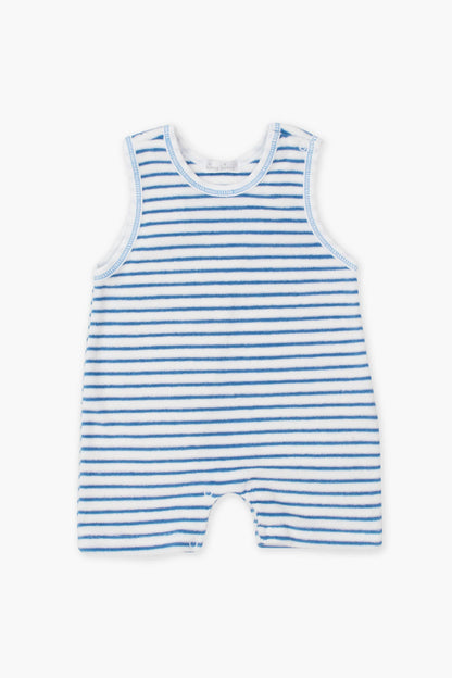 Blue Terry Sleeveless Play Overall
