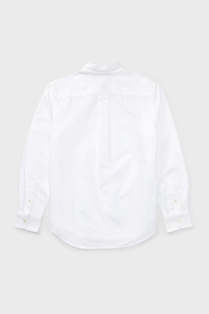 Boys White Long-Sleeve Oxford Button-Down Sportshirt