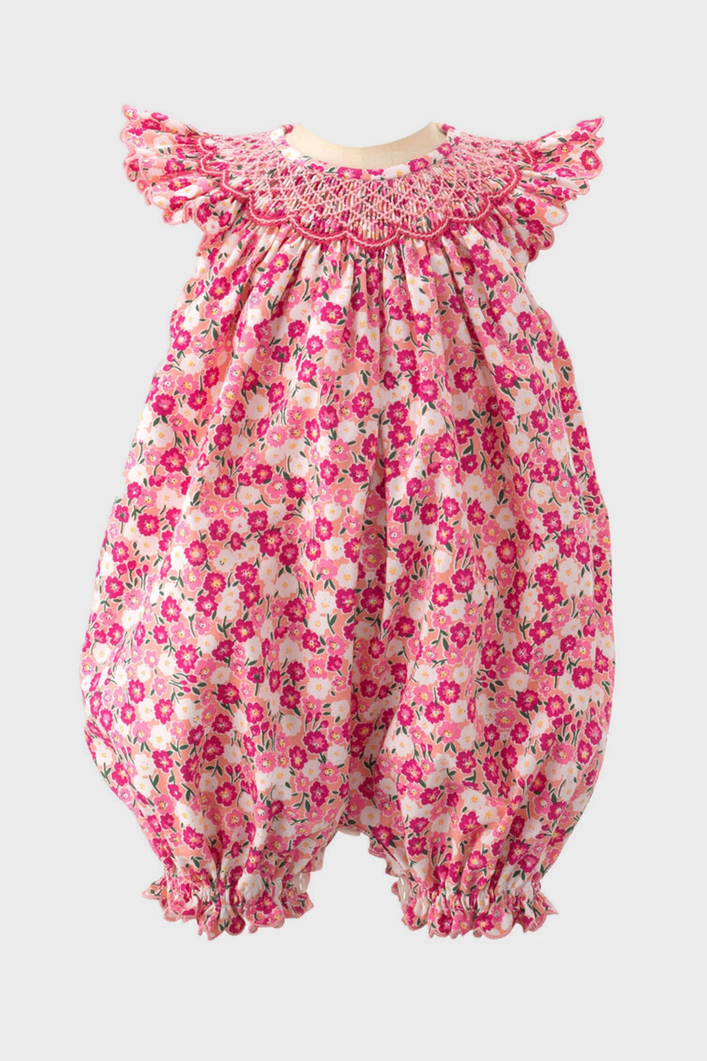 Carnation Smocked Babysuit