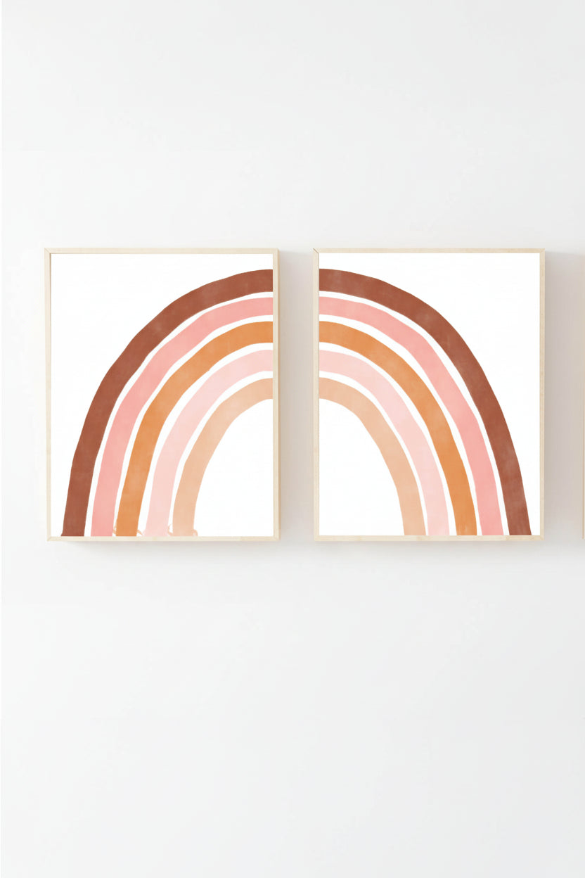 Girlie Rainbow Bundled Digital Nursery Art
