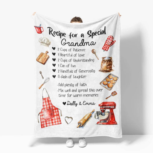 Personalized Blanket | Recipe For Grandma
