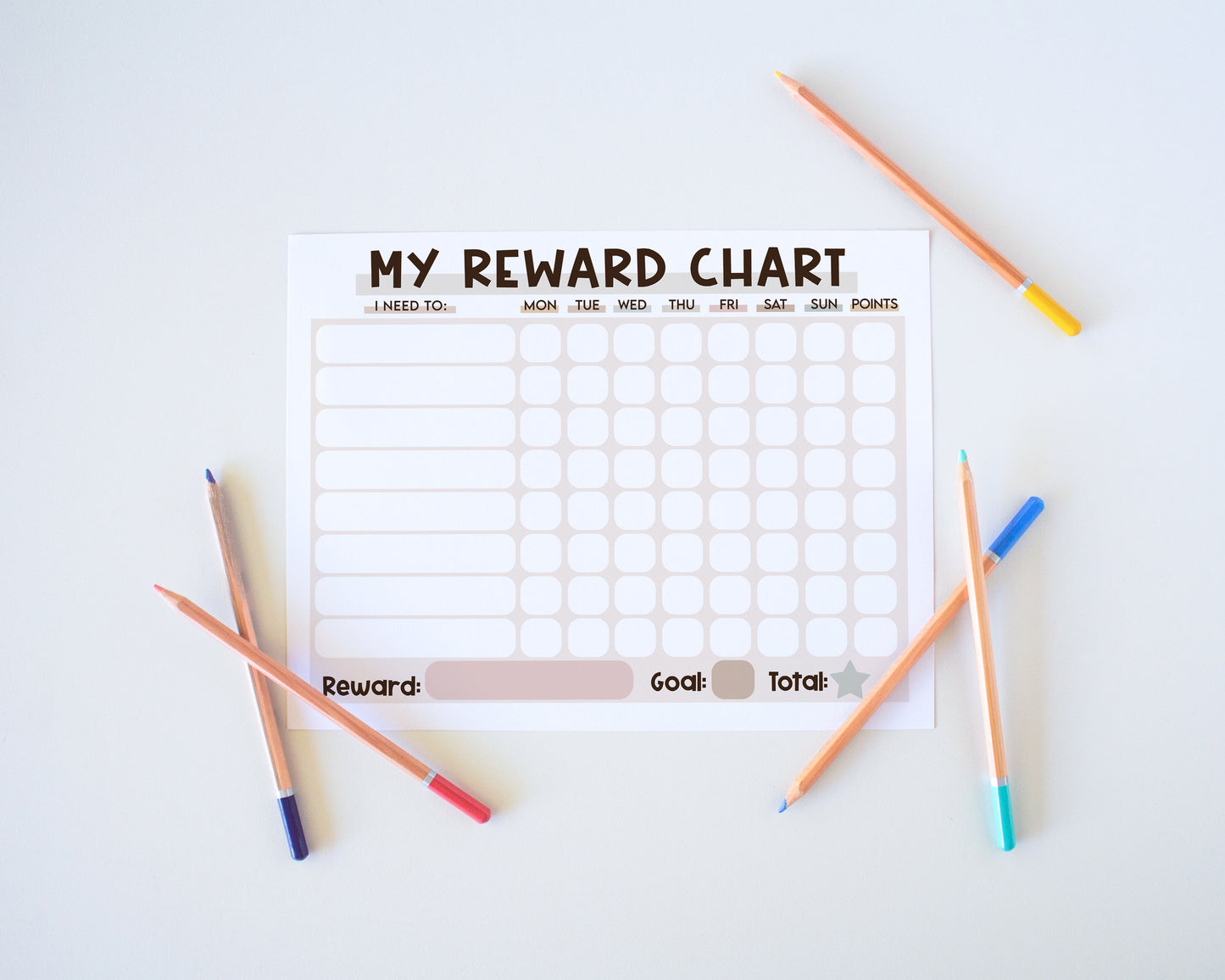 Chore Reward Chart - Free Digital Download