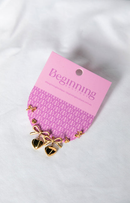 Rianne Gold Earrings 3 Pack (FREE over $110)