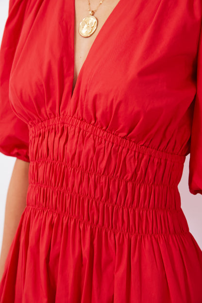Cherry Tomato Agnata Midi Dress