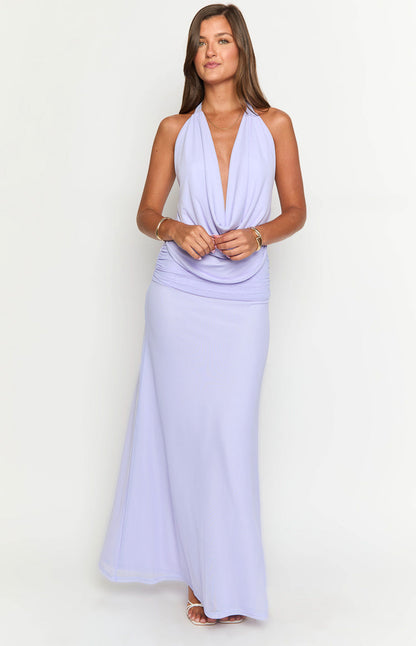 Rozie Purple Maxi Skirt