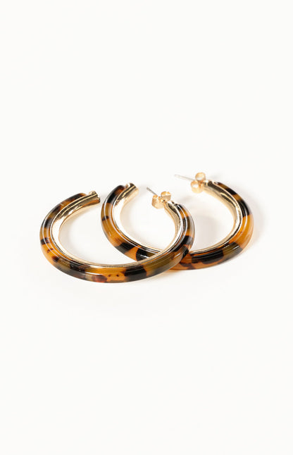 Rufus Tort Resin Hoop Earrings