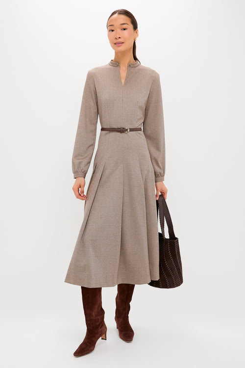 Brown Houndstooth Smith Dress