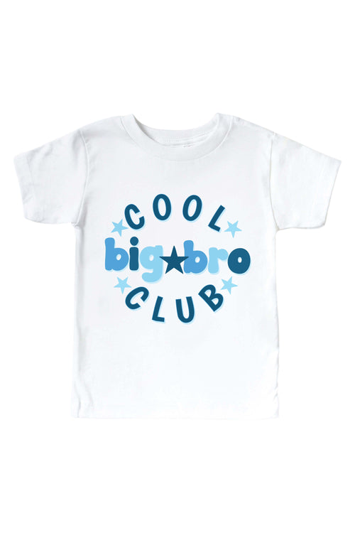 Cool Big Bro Club Kids Graphic Tee | White