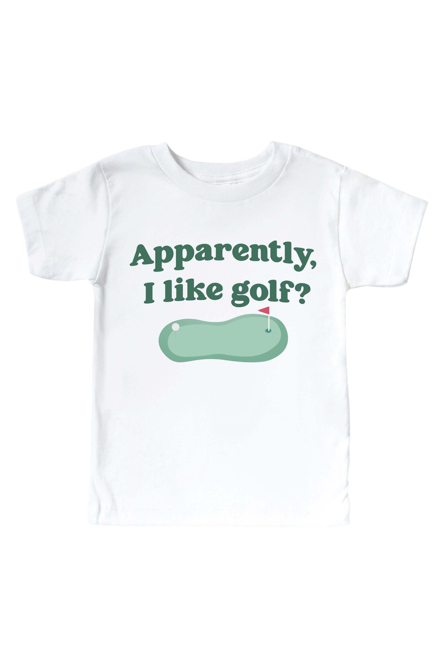 Apparently, I Like Golf Graphic Bodysuit & Kids Tee | White