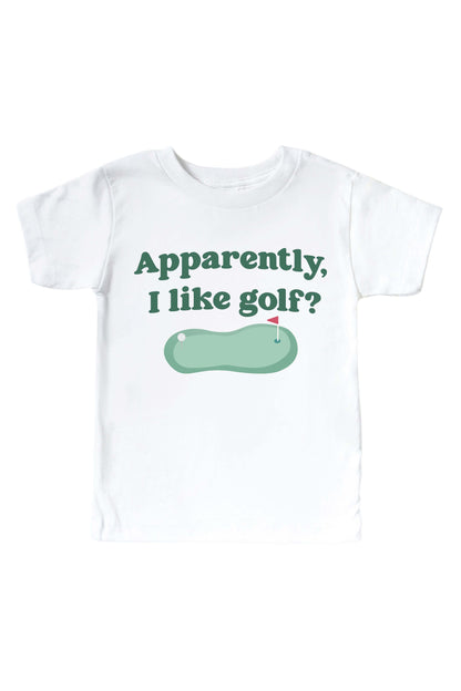 Apparently, I Like Golf Graphic Bodysuit & Kids Tee | White