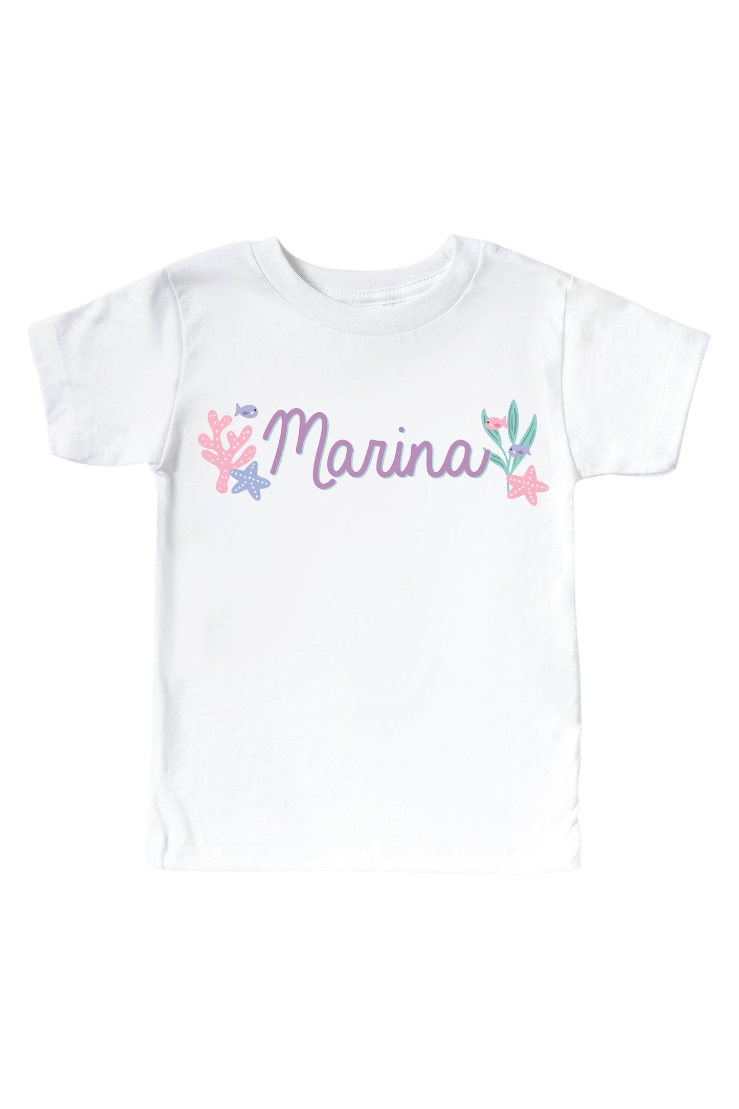 Personalized Let's Be Mermaids Graphic Bodysuit & Kids Tee | White