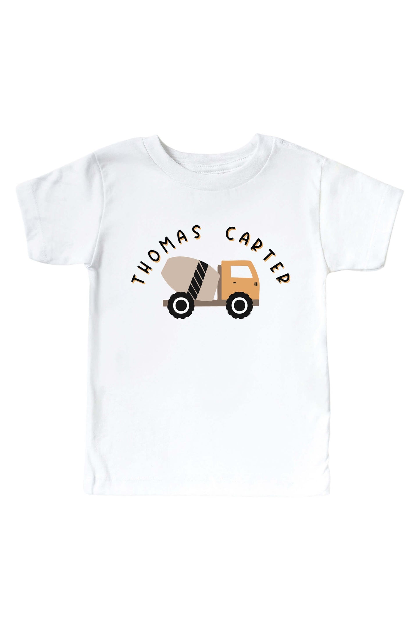 Personalized Little Builder Graphic Bodysuit & Kids Tee | White
