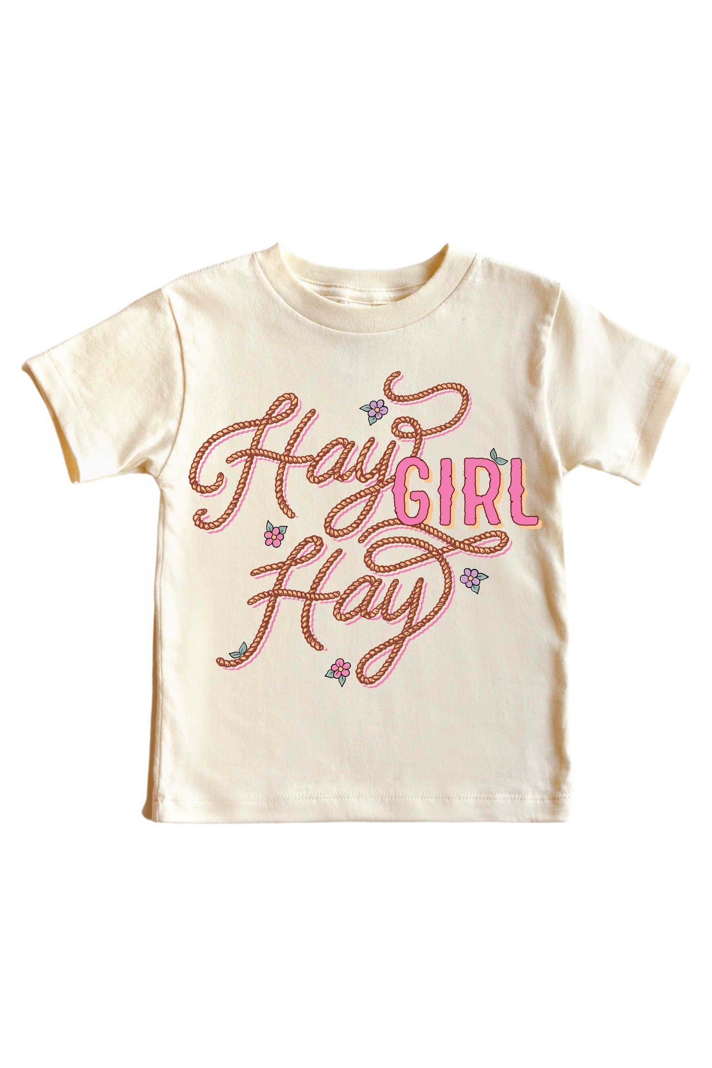 Hay Girl Hay Graphic Bodysuit & Kids Tee | Natural