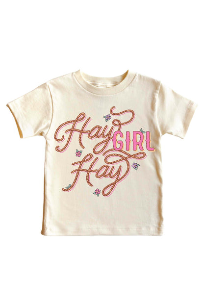 Hay Girl Hay Graphic Bodysuit & Kids Tee | Natural