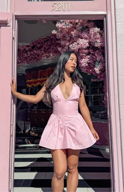 Sonnet Pink Micro Mini Dress